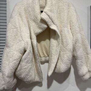 Faux Fur Cream Women's Jacket